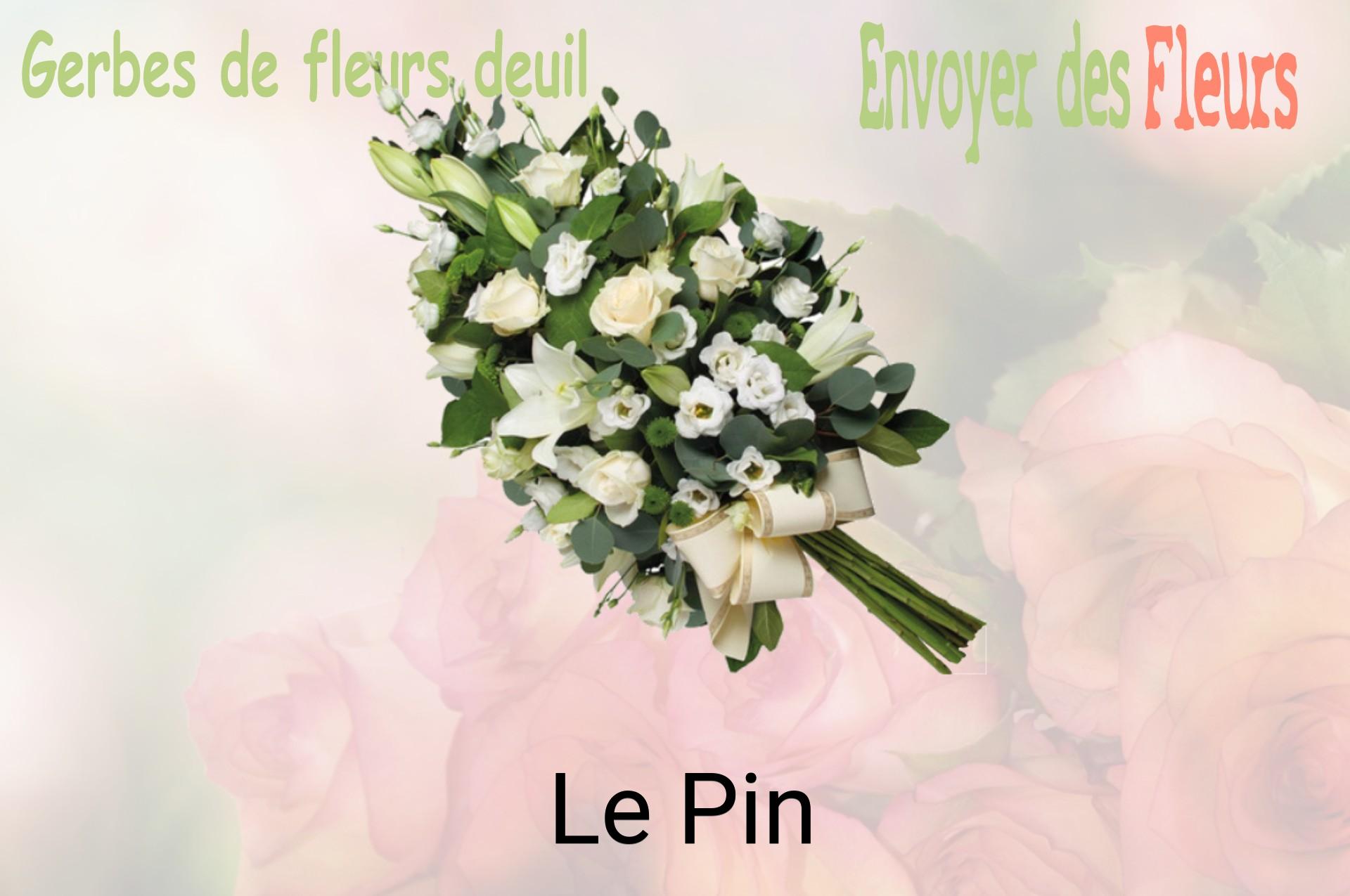 Gerbe de fleurs de deuil livrée à Le Pin